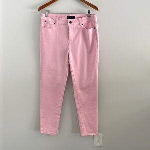 Talbots simply flattering 5-pocket denim pants jeans in‎ pink